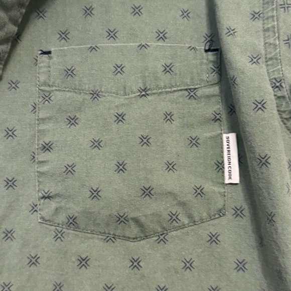 Kid's Sovereign Code Green Short Sleeve Button Down Shirt - Picture 4 of 10